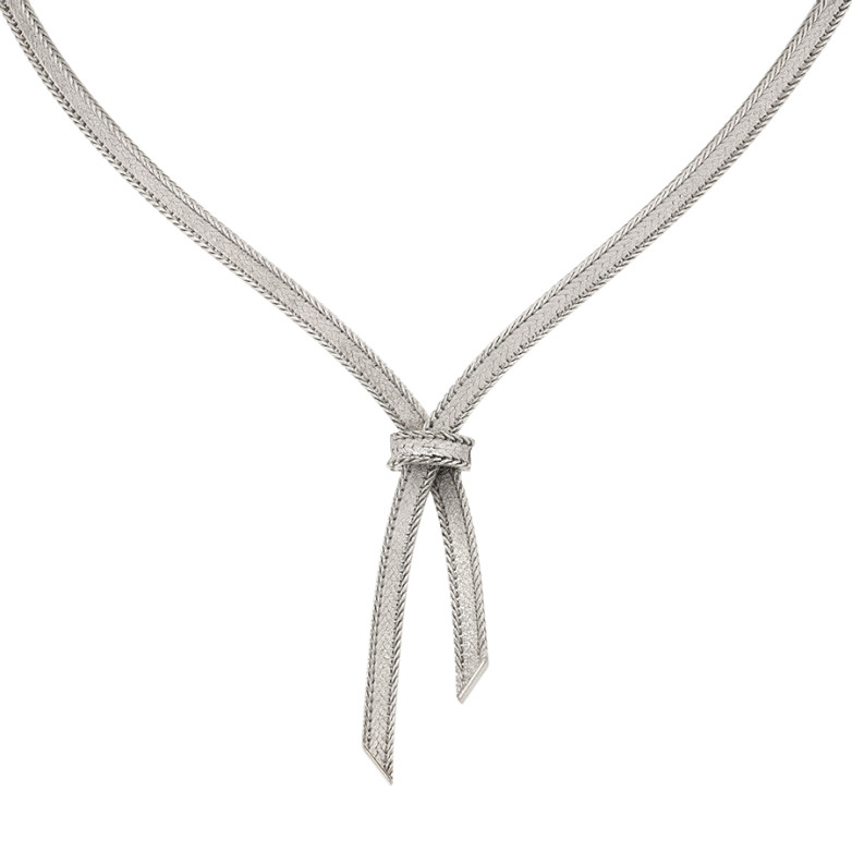 Acheter Collier vintage noeud or blanc 29.06g Comme neuf - 5050,00 € Collier vintage noeud or blanc 29.06g Comme neuf - reconditionné disponible sur Gemme Les Bijoux